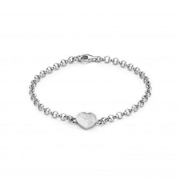 Bliss heart bracelet silver 9mm