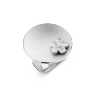 Sphere 5 flower silver 25mm